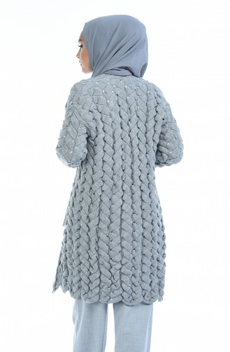 Grau Strickjacke 1481-01