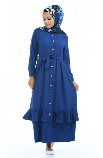 Indigo Hijab Dress 5790-05