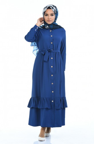 Indigo Hijab Dress 5790-05