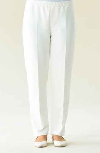 Pantalon Taille élastique 2105-01 Creme 2105-01