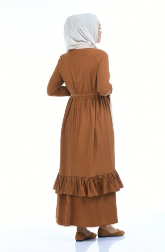 Tan Hijab Dress 5790-01
