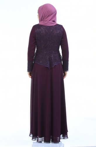 Lila Hijab-Abendkleider 1299-02