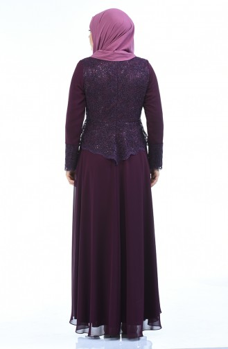 Purple İslamitische Avondjurk 1299-02