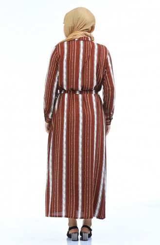 Brown Hijab Dress 7647-02