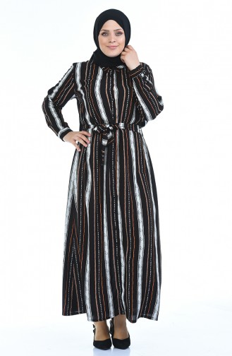 Black Hijab Dress 7647-03