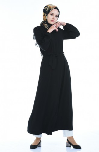 Black Hijab Dress 8353-01