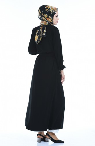 Black Hijab Dress 8353-01