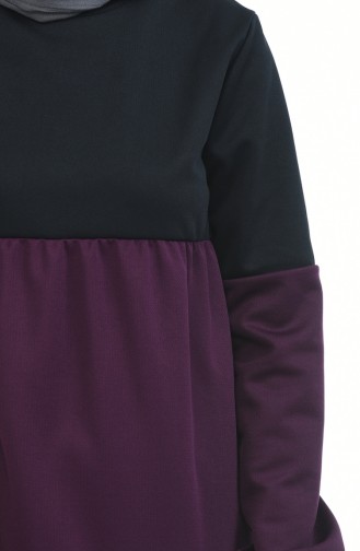 Robe à Manches Élastiques 4171-01 Plum 4171-01