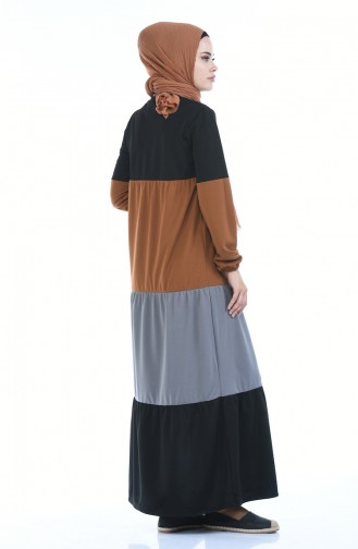 Robe Hijab Couleur cannelle 4171-05