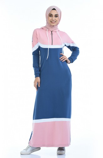 Pink Hijab Dress 4067-07