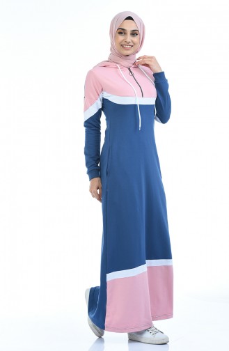 Pink Hijab Dress 4067-07