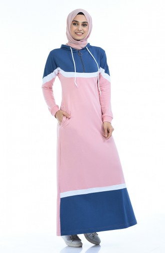 Rosa Hijab Kleider 4067-08