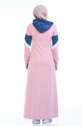 Rosa Hijab Kleider 4067-08