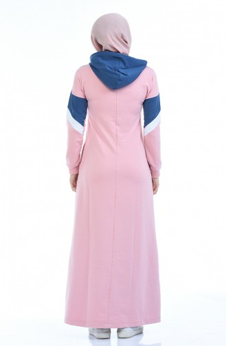 Rosa Hijab Kleider 4067-08