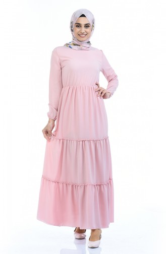 Powder Hijab Dress 1102-07