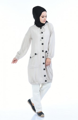 Aerobin Kumaş Kapüşonlu Tunik 5791-07 Taş