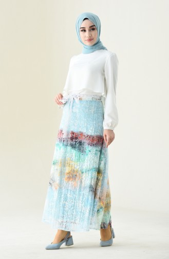 Mint Blue Skirt 2197-01