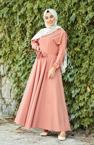 فستان زهري باهت 12011-02