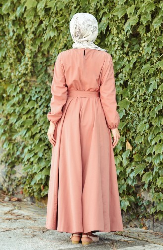 Glocke Kleid mit Band 12011-02 Puder Rosa 12011-02