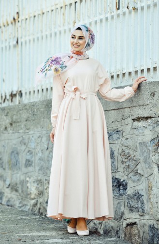 Powder Hijab Dress 12011-07