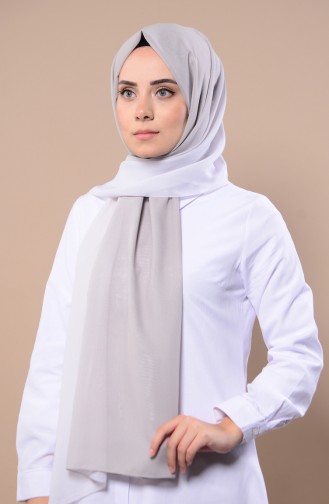 Chiffon Schal  13086-16 Grau Weiss 13086-16