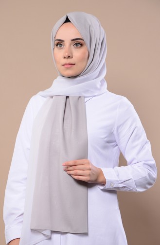 Chiffon Schal  13086-16 Grau Weiss 13086-16