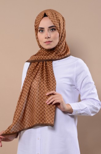 Châle Coton a Motifs 4518-12 Café au Lait 4518-12