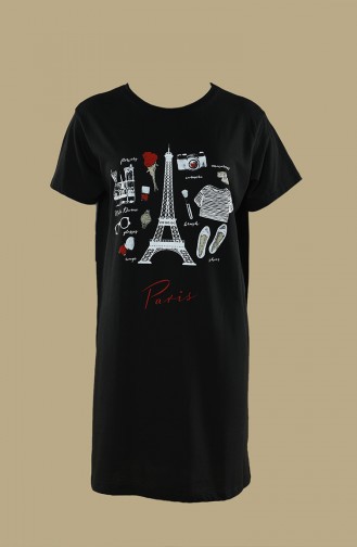 T-shirt Imprimé 0544-02 Noir 0544-02