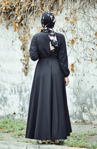 Black Hijab Dress 12011-06