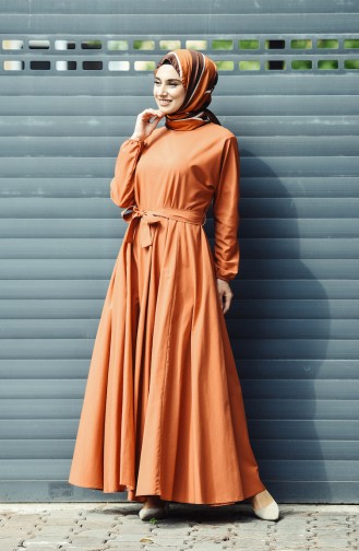 Tan Hijab Dress 12011-03