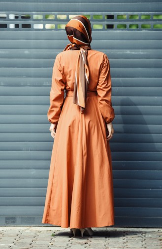 Tan Hijab Dress 12011-03