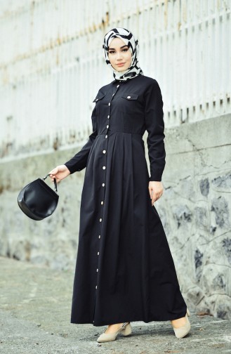 Black Hijab Dress 12012-01