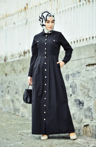 Black Hijab Dress 12012-01