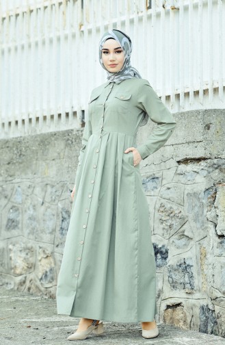 Khaki İslamitische Jurk 12012-03