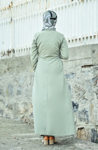 Khaki Hijab Dress 12012-03