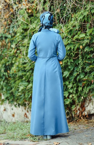 Indigo Hijab Dress 12012-05