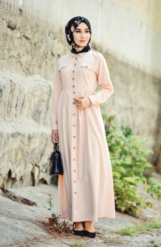 Powder Hijab Dress 12012-08