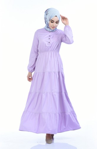 Lilac İslamitische Jurk 4016-01