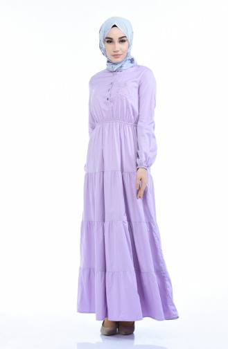 Lila Hijab Kleider 4016-01