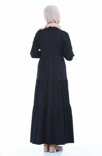 Black Hijab Dress 4055-01