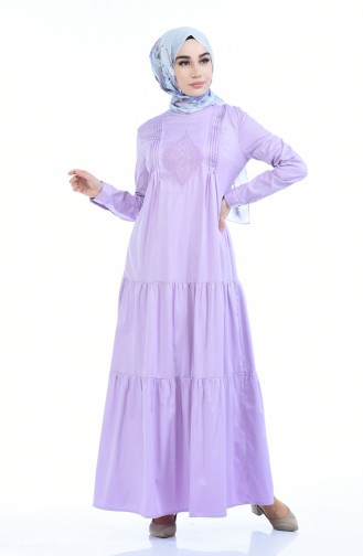 Violet Hijab Dress 4055-02