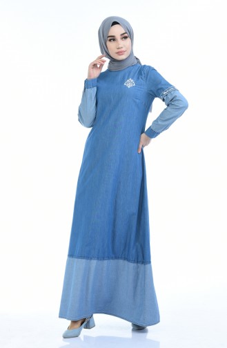 Jeans Blue İslamitische Jurk 4078-01