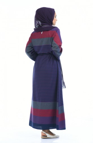 Purple Hijab Dress 18147-02