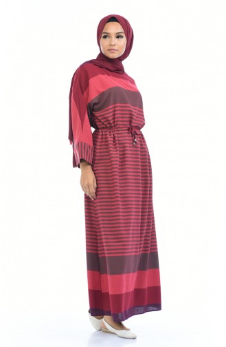 Khaki Hijab Dress 18147-05