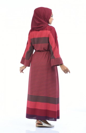 Khaki Hijab Dress 18147-05