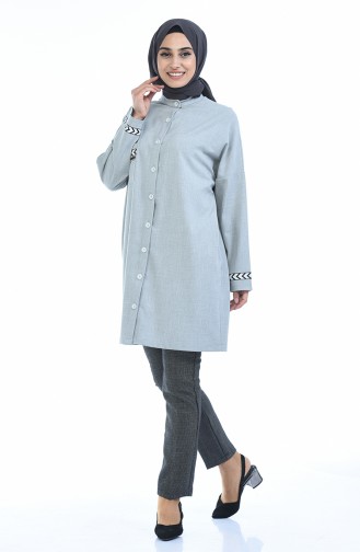 Gabardin Tunik 3601-01 Gri