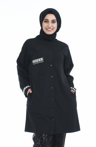 Gabardin Tunik 3602-01 Siyah