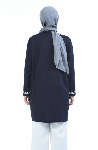 Gabardin Tunik 3604-01 Lacivert