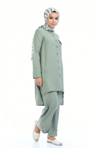 Ensemble Deux Pieces Tunique Pantalon 5810-07 Vert 5810-07