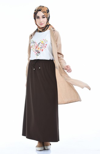 Brown Skirt 1031A-02